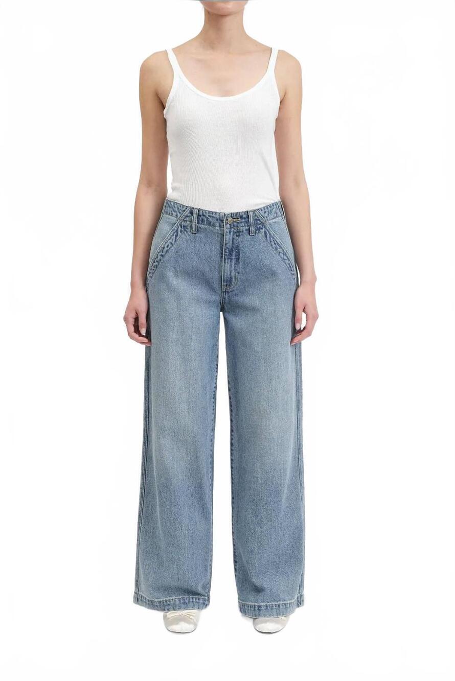 NEW DAZE kickback high rise palazzo jeans in later
